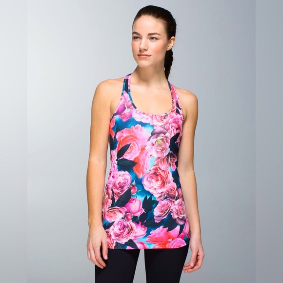Lululemon Cool Racerback Tank in Floral Top Secret Garden S M - Picture 1 of 8